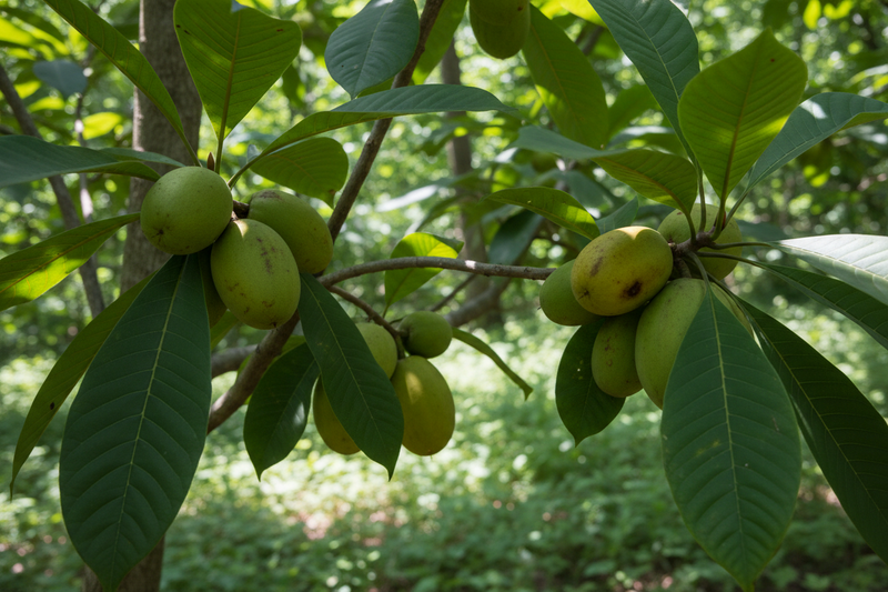 paw paw fruit on the tree